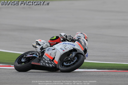 2010-06-26 Misano 0668 Rio - Supersport - Free Practice - Miguel Praia -  Honda CBR600RR